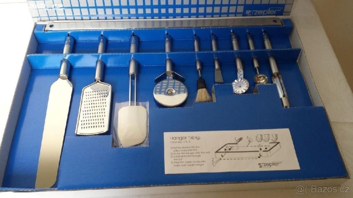 ZEPTER závěsný systém kuchyňské náčiní PIZZA SET