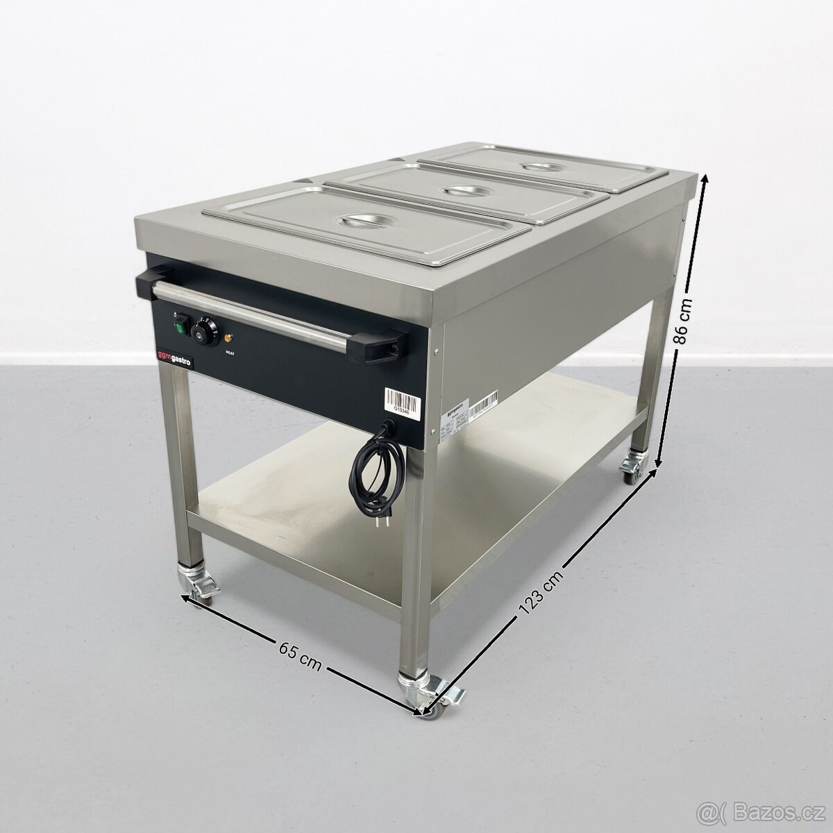 Termo vozík s ohřevnou vanou - 3x GN 1/1