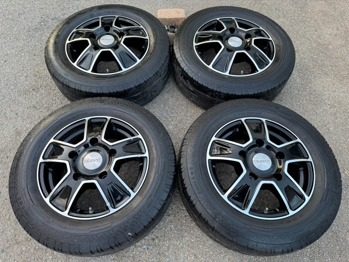 Alu 16" 5x160, Transit, Tourneo, + letní pneu 75% + šrouby
