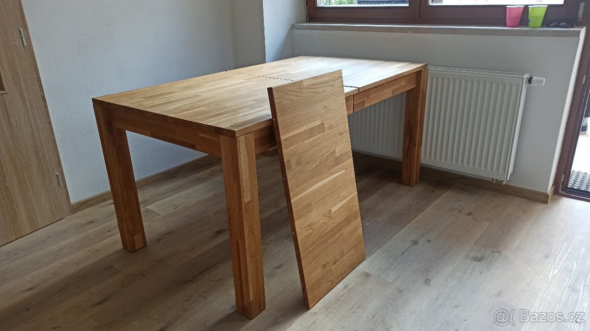 Jidelni stul 160x90, masiv, rozkládací