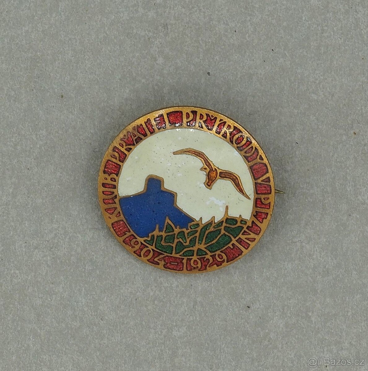Odznak smalt Klub přátel přírody v Plzni 1904-1929
