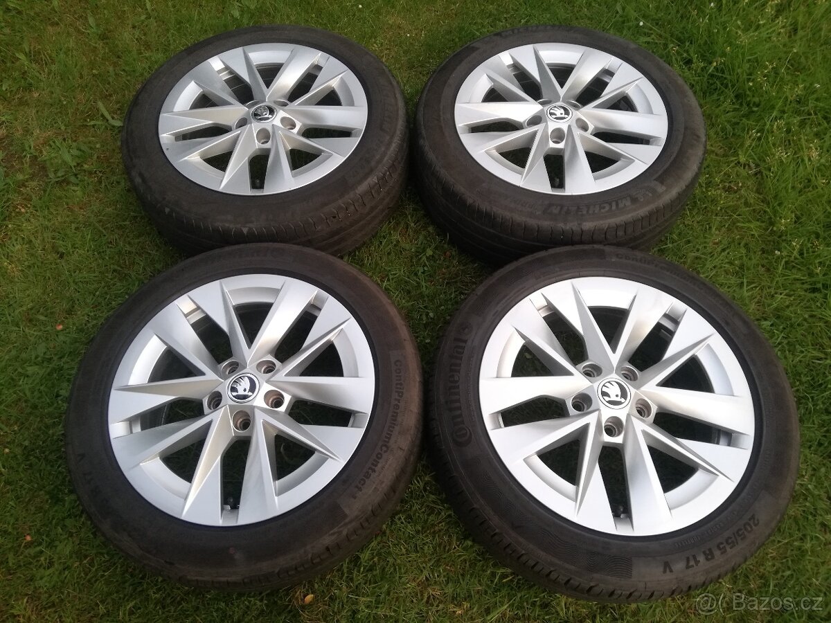 alu Škoda Octavia IV letní 205/55/17,alu Škoda Rotare 17"