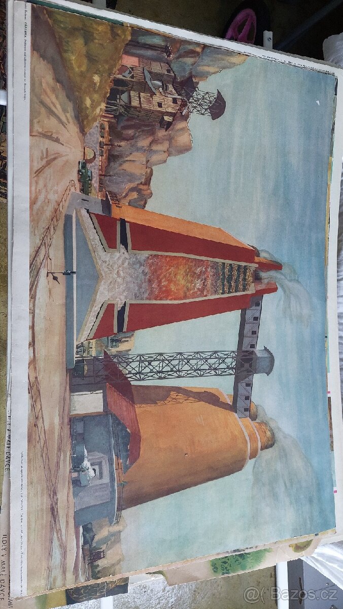 Školní plakát, vápenka, 1958
