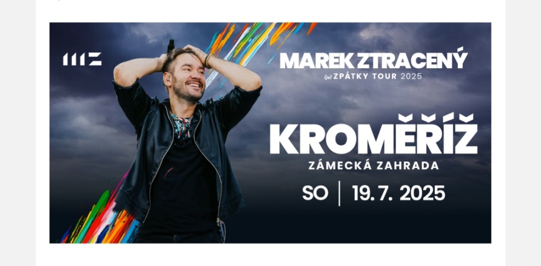 PRODEJ LÍSTKŮ – Marek Ztracený / Kroměříž / 19. 7. 2025