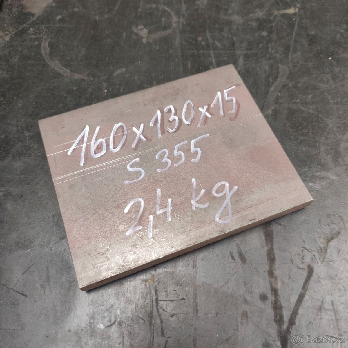 Ocel plochá 160x130x15 materiál S355J2 jakost ČSN 11 503