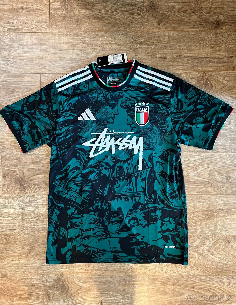 Futbalovy dres - adidas x Stussy x Italia zeleny vel. XL XXL