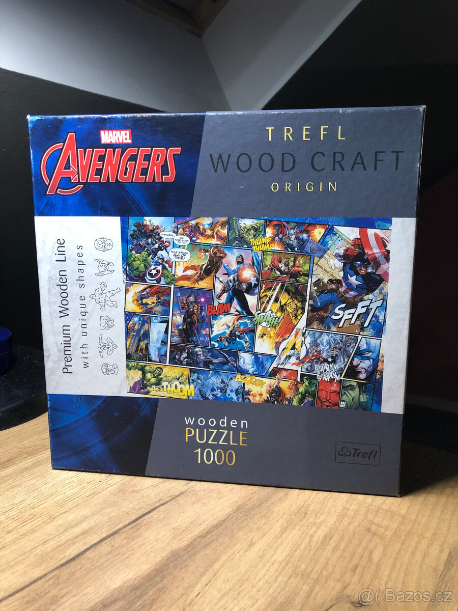 Dřevěné puzzle Avengers
