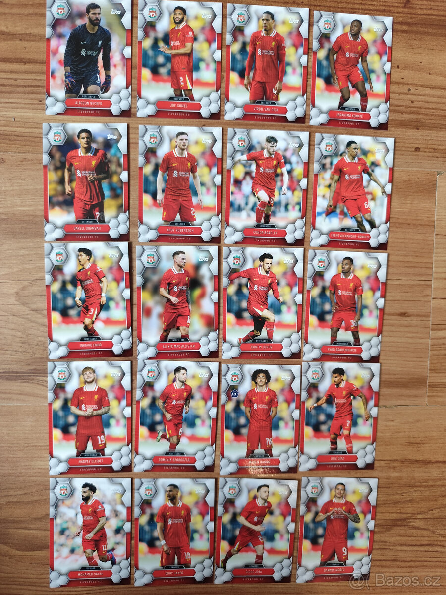 Fotbalové kartičky - Liverpool