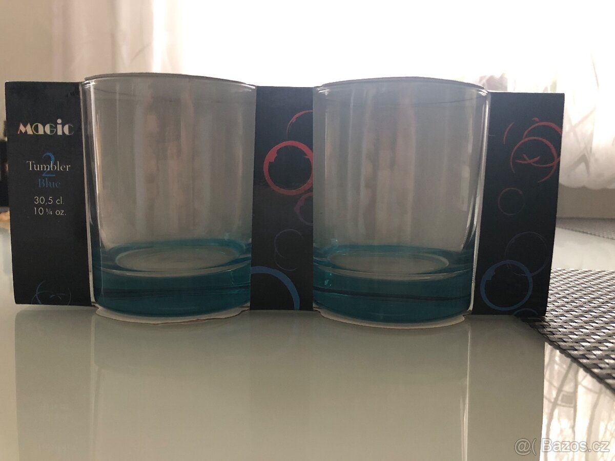 Modré skleničky 6 ks