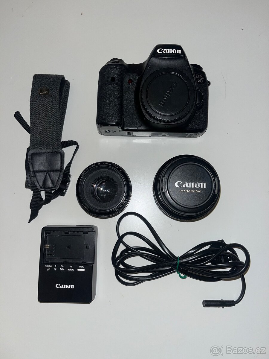 Zrcadlovka Canon EOS 6D + 2 objektivy na 50mm a 85mm