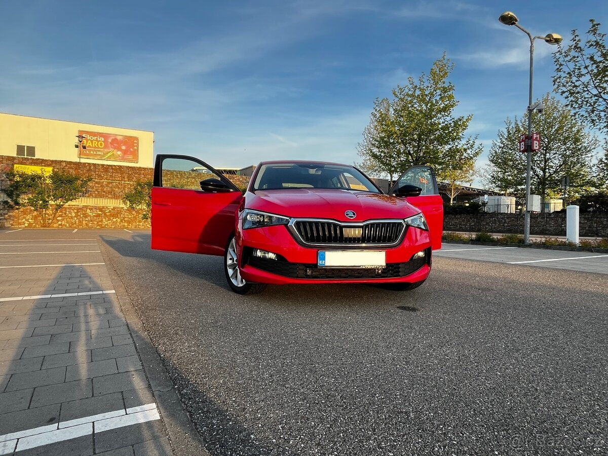 Škoda Scala 1.6 TDI 85 kW – Automat, krásná červená, top sta