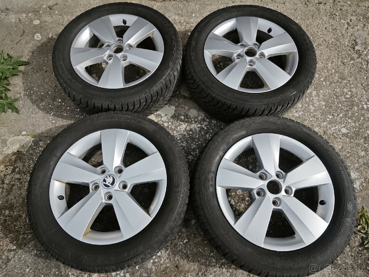 Alu Škoda Octavia 3 5/112 R16 + 205/55 R16 celo Goodyear