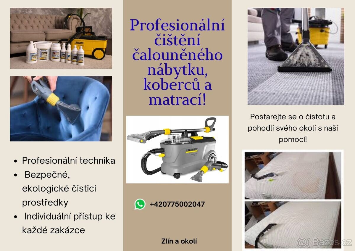 Čištění sedaček, koberců, matrací