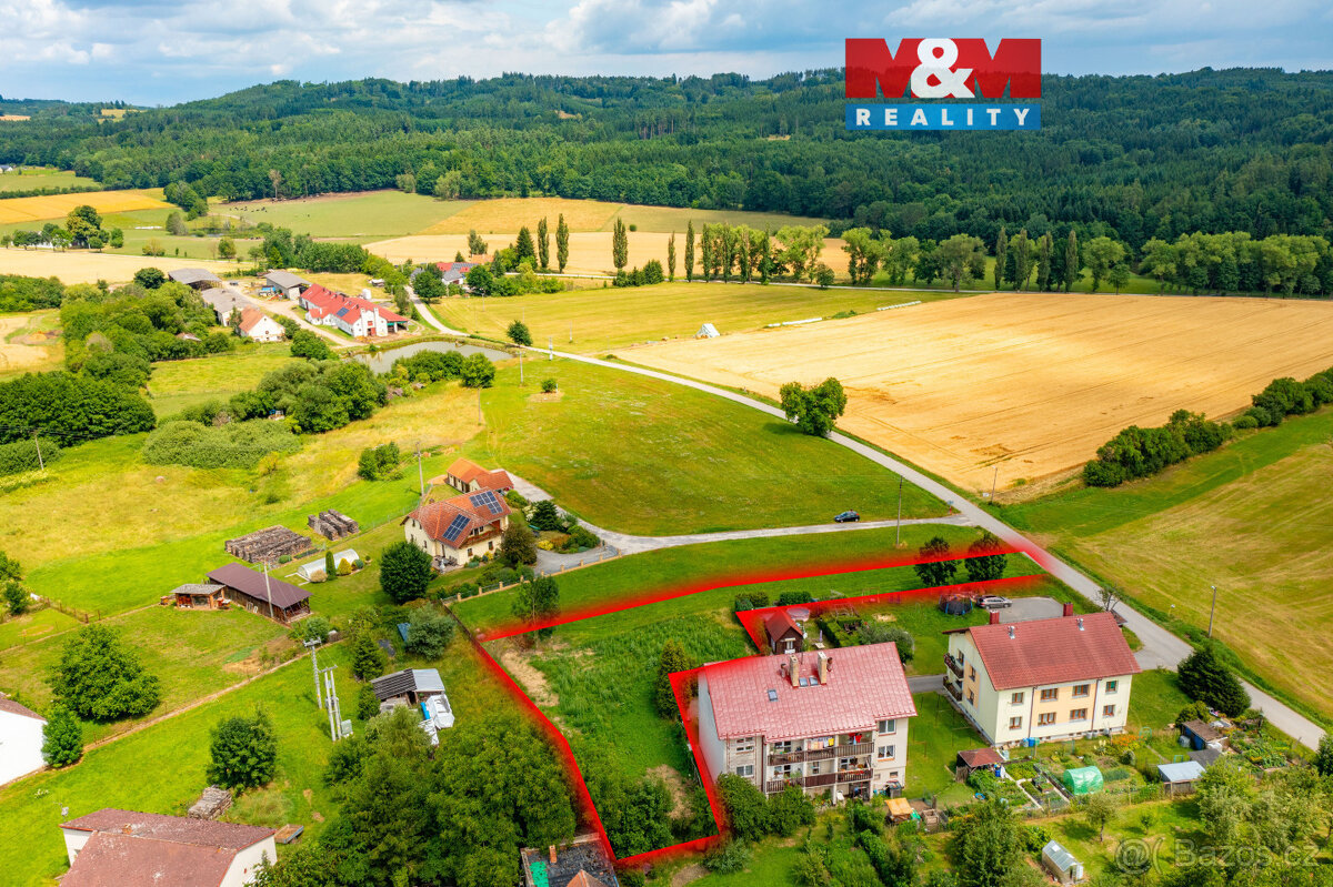 Prodej pozemku k bydlení, 959 m², Velký Bor u Strunkovic
