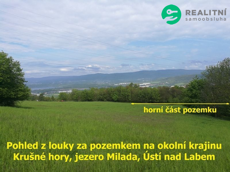 Pozemek 4474m2 pro rodinné sídlo v Ústí nad Labem