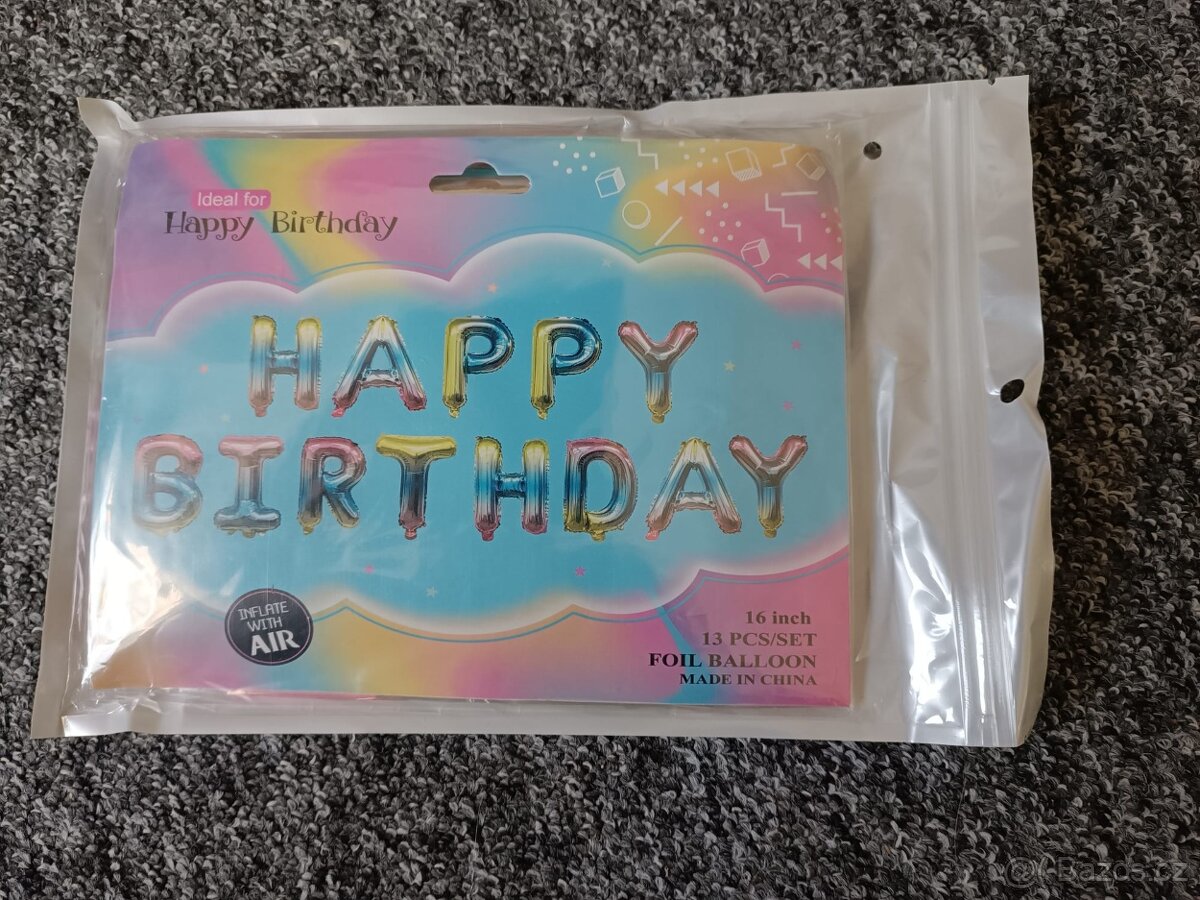 Balónky nebo dekorace na oslavy narozenin - různé