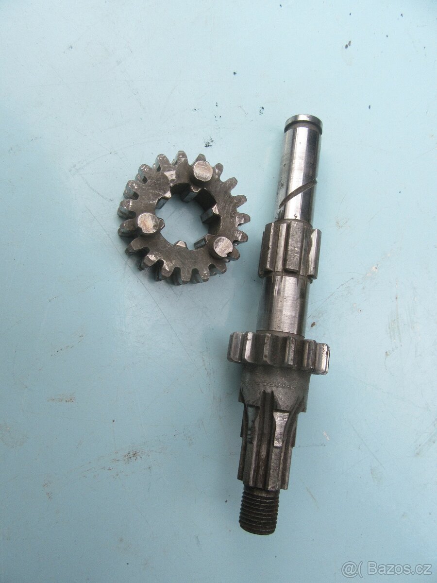 Jawa 50 Pionýr 550,555- hlavní hřídel, kolečko 2 rychlosti