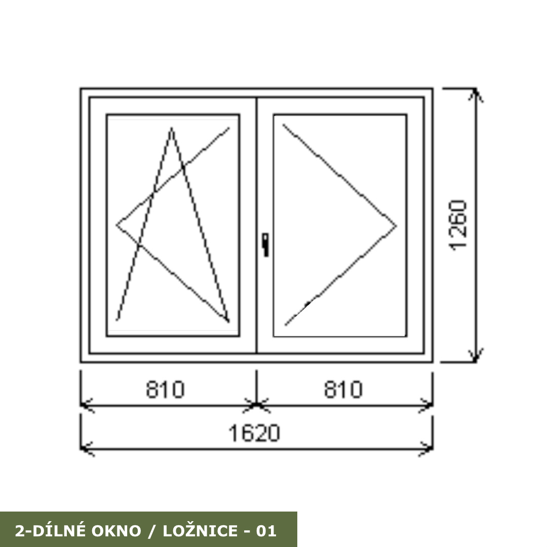 Plastové okno - 1620 × 1260 mm