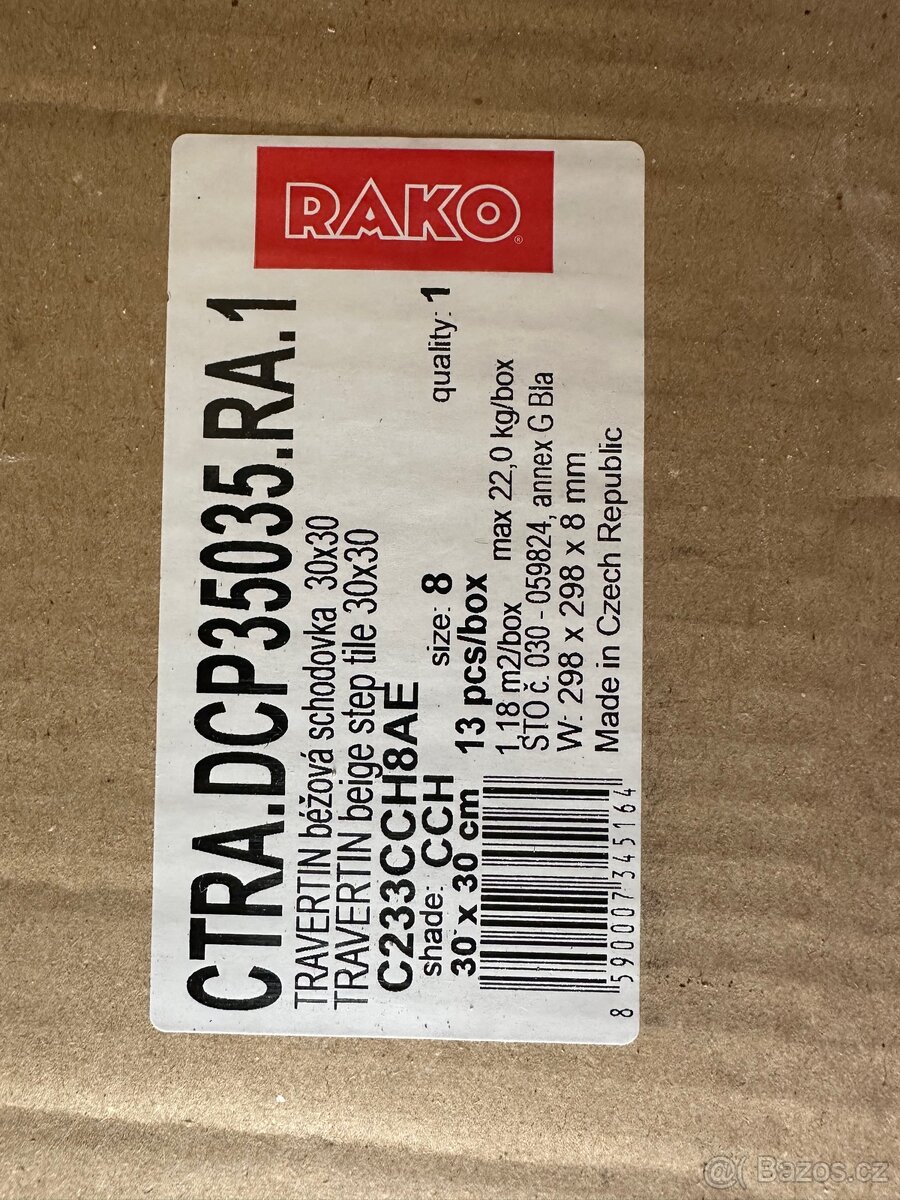 Dlažba RAKO Travertin 30x30