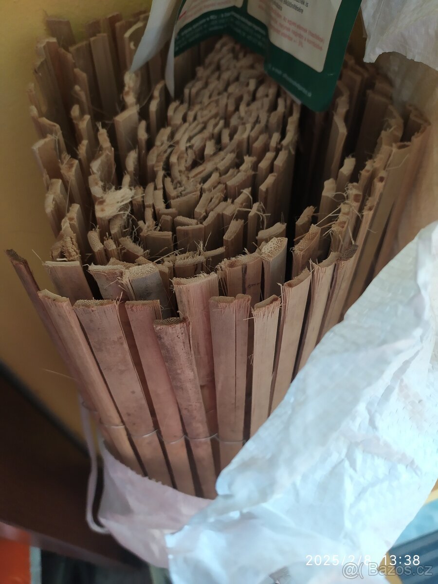 Nová rohož ze štípaného bambusu 1x5 m