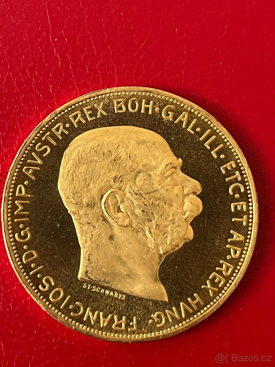 Zlato / zlata mince 100 koruna F.J.I