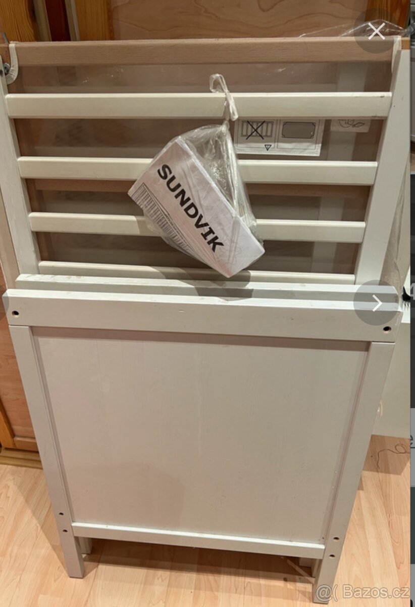 IKEA Sundvik dětská postýlka bílá 60x120cm s matraci