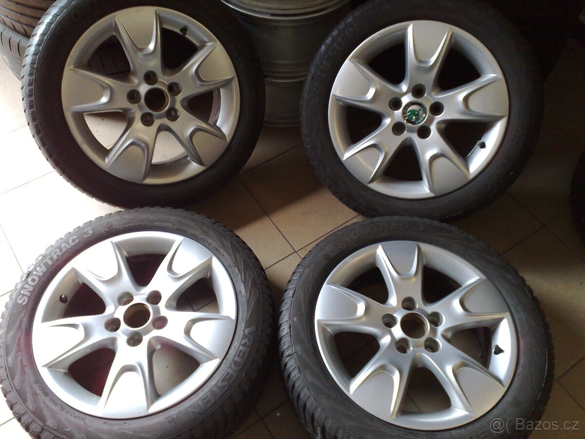 alu kola 5x100 r15 original škoda 185/55/15