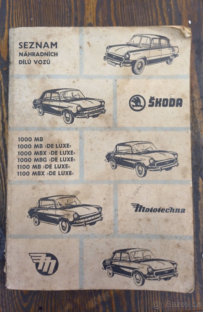 Seznam náhradních dílů vozů Škoda 1000