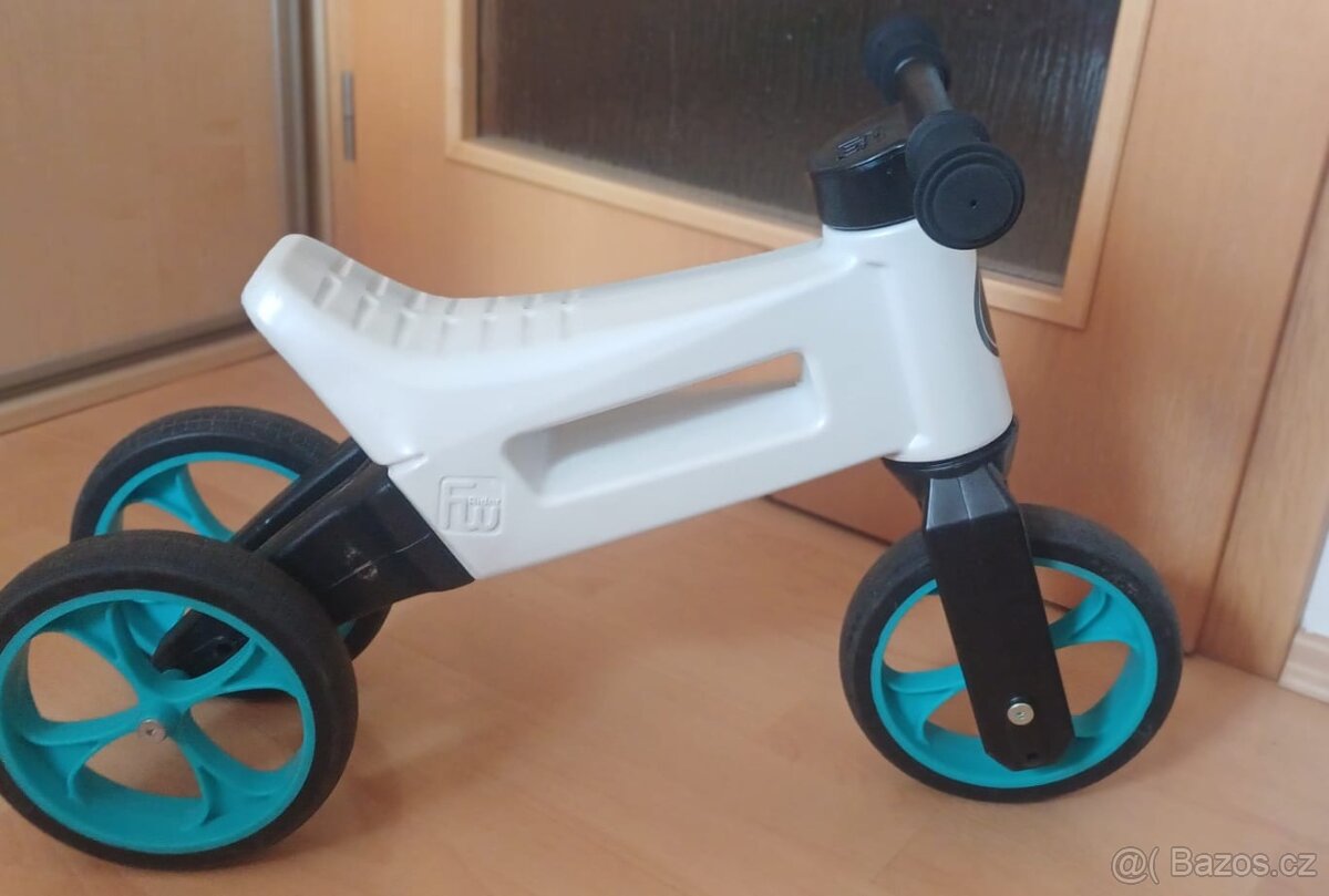 FUNNY WHEELS Rider SuperSport 2v1 bílo-tyrkysové