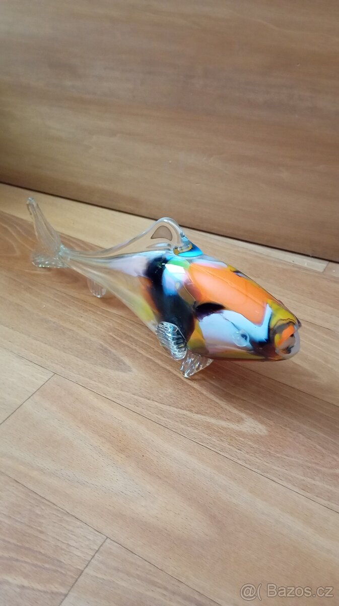 Hutní krásné umělecké sklo - ryba