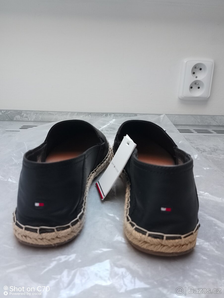 Kožené espadrilky Tommy Hilfiger velikost 41