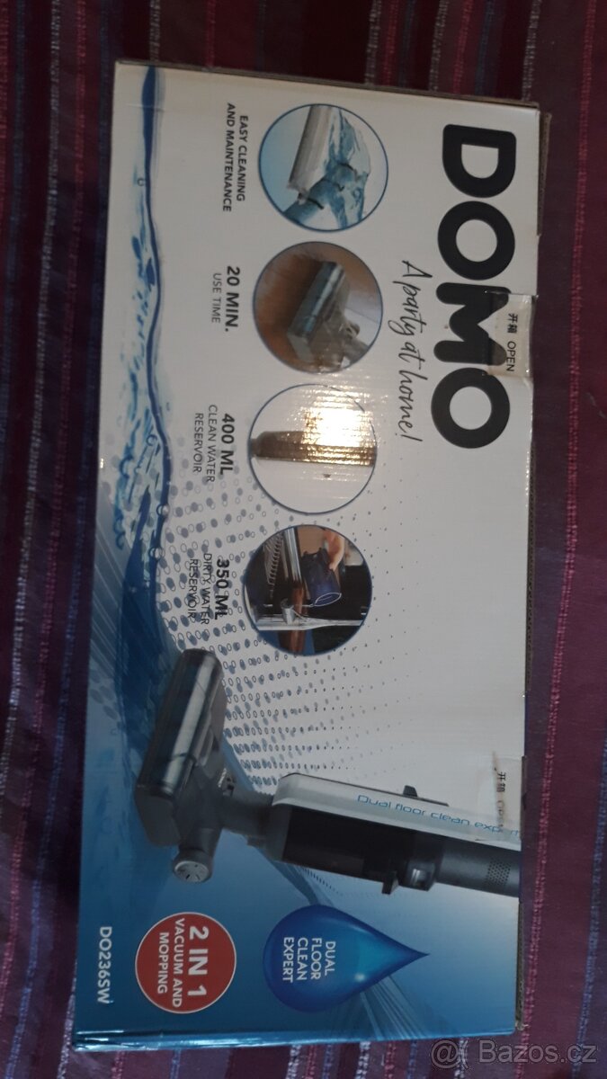 Domo podlahový čistič 2 v 1 s odsáváním DO236SW