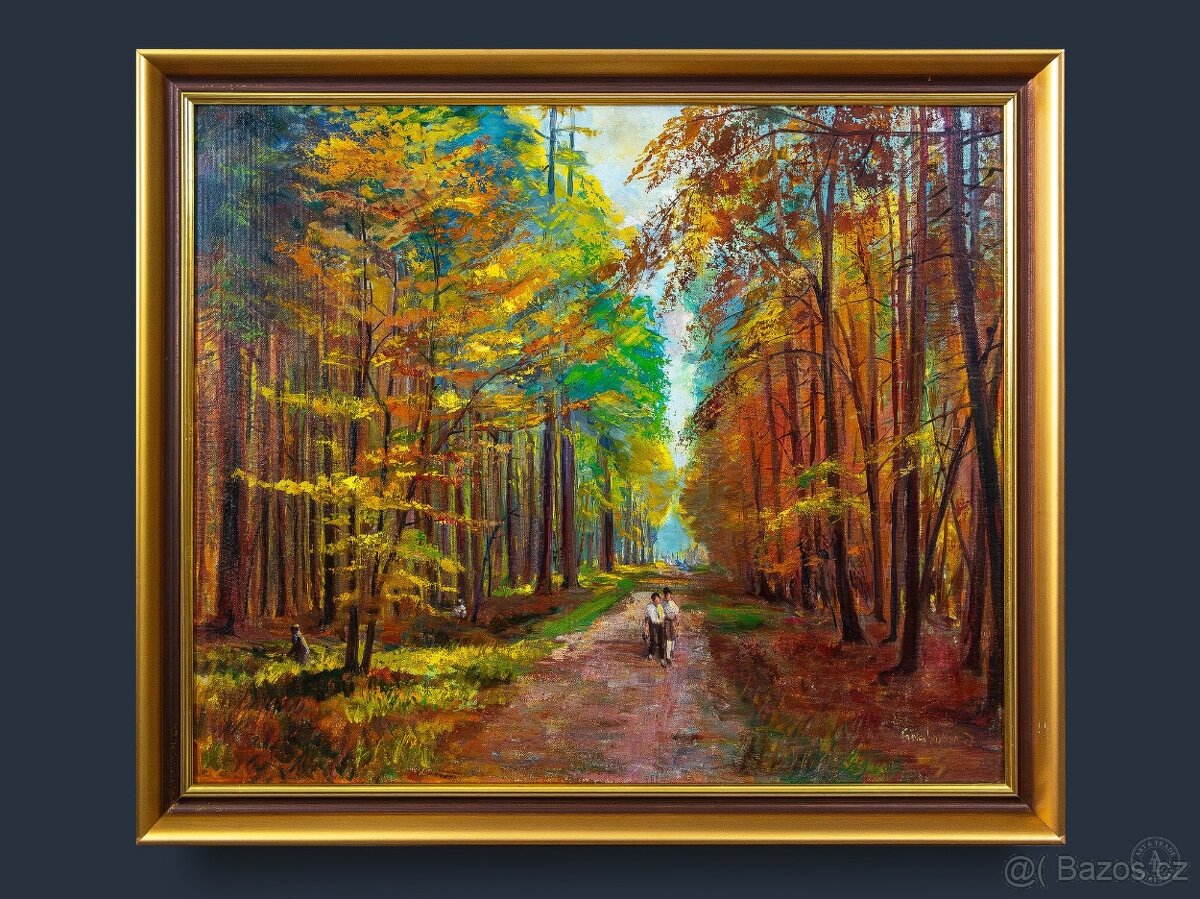 Procházka lesem, J.Gorlechacher, 1010 × 870 mm