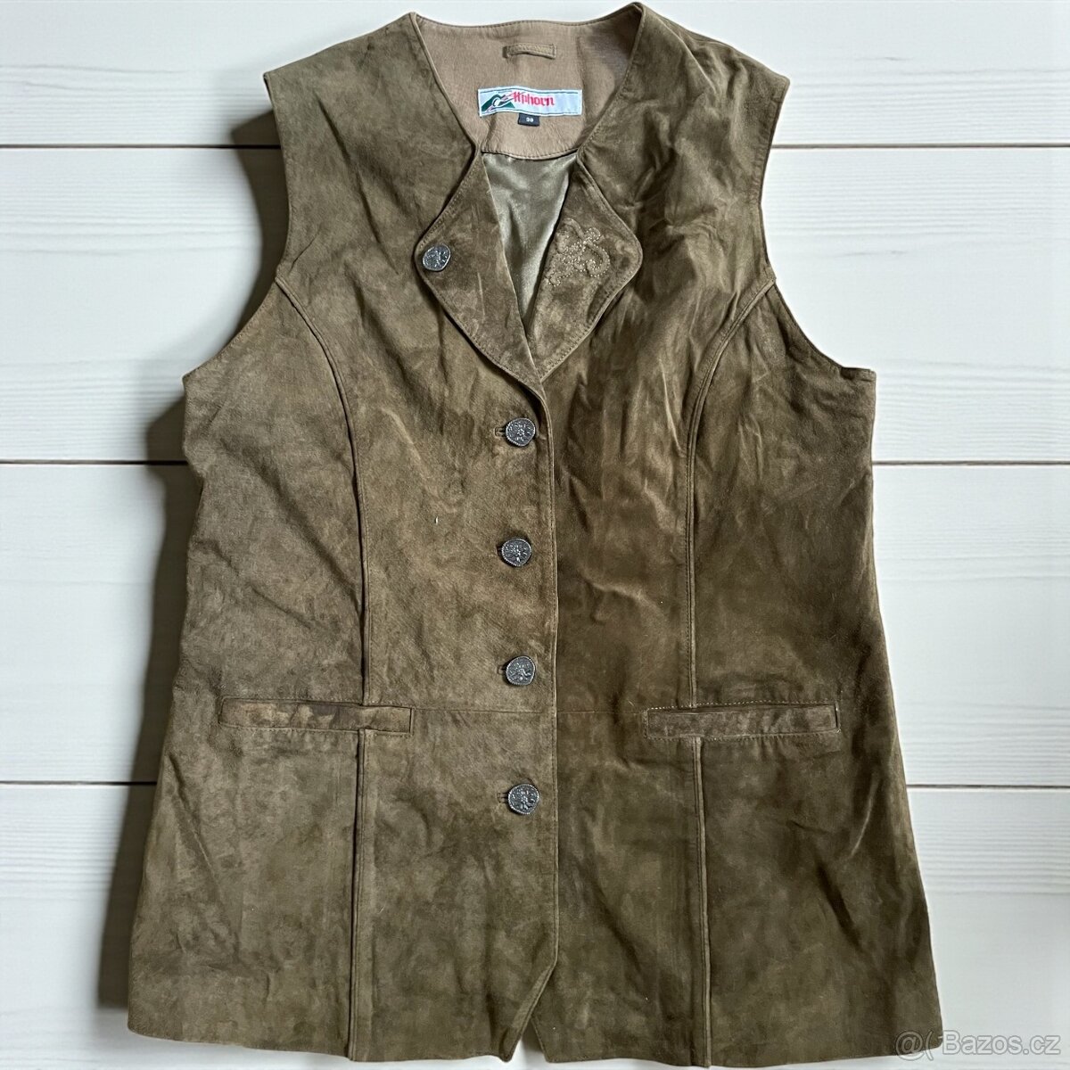 Dámská kožená vesta vel. 38