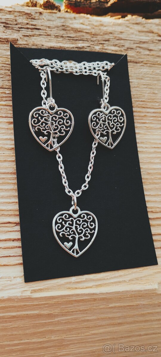 Řetízek a náušnice strom života anděl