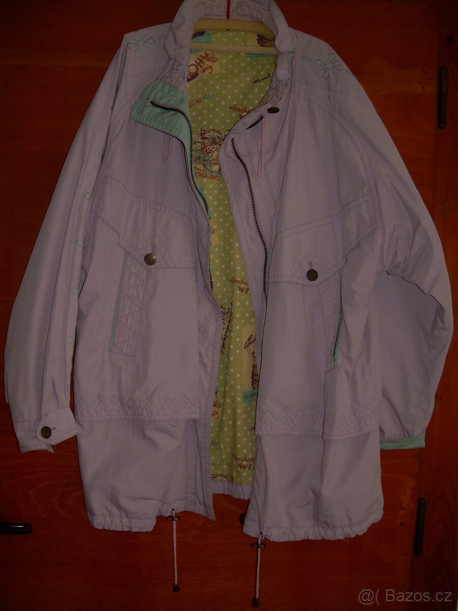 Dámská bunda starorůžová vel.44 (48-XL)  jarní, zimní,