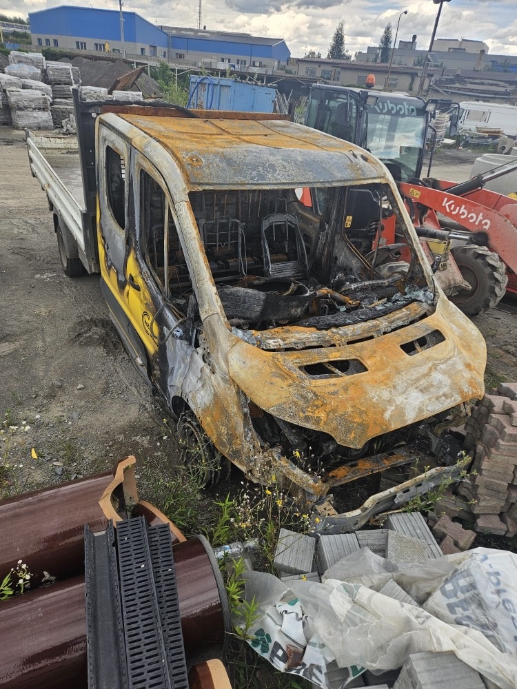 Havarovaný Ford Transit