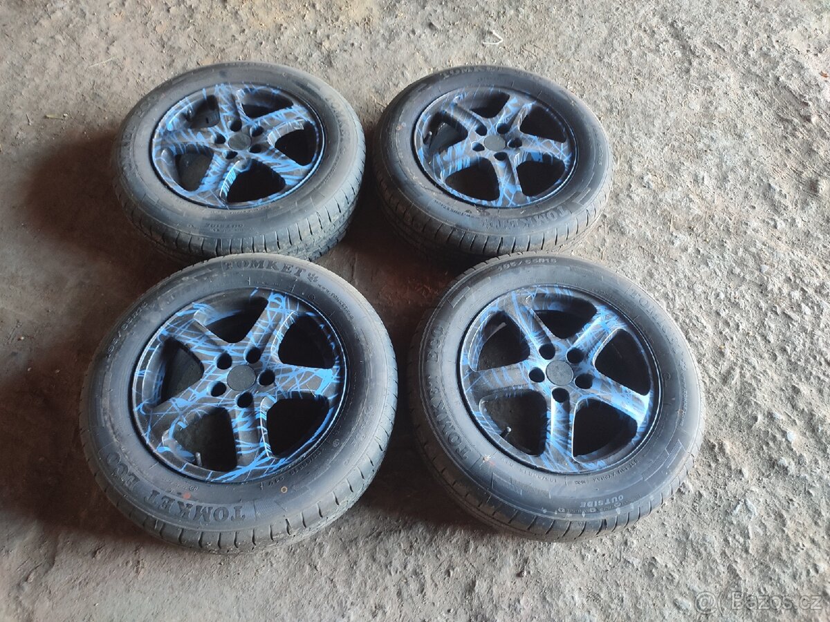 ALU kola 5x100 letní pneu