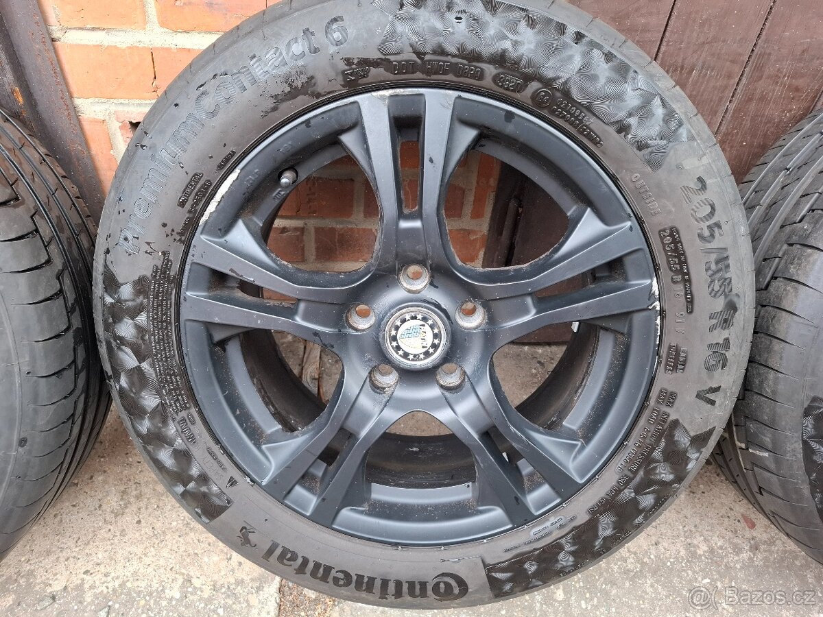 Letni alu Platin 5x112 7Jx16 ET44 + Conti 205%55R16