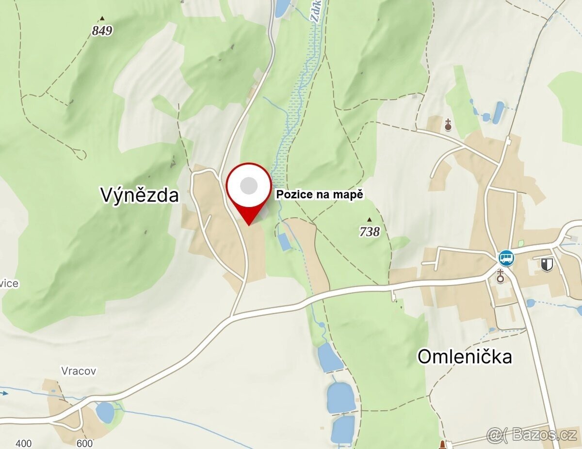 Pozemek o velikosti 4505m2, Omlenice, ID 7365e 0907