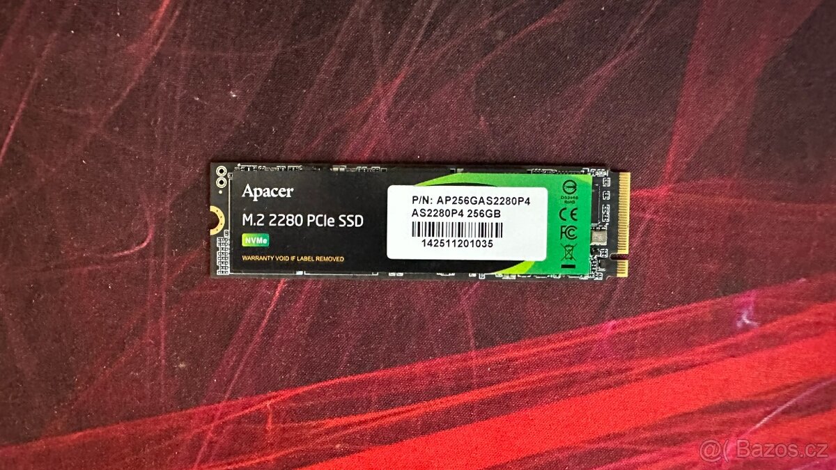 NVMe SSD Apacer AS2280P4 256GB - 3000/2000MB/s