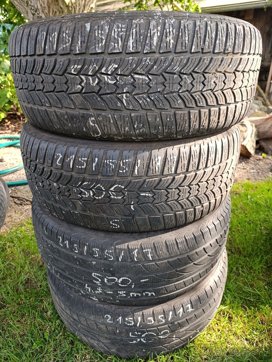 215/55/17 zimní 4 kusy