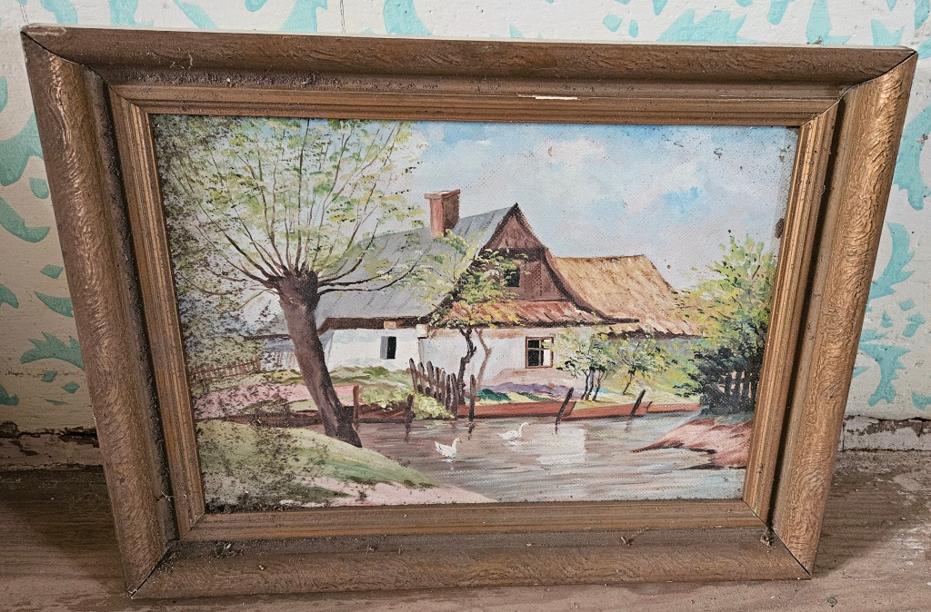 Dřevěný rám - krajina