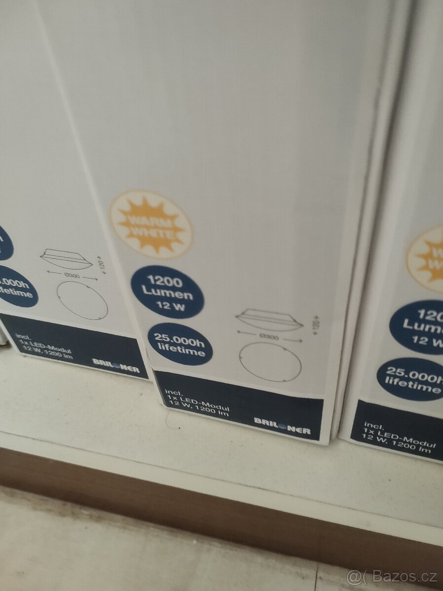 Stropní LED světla skleněné 30cm-nové