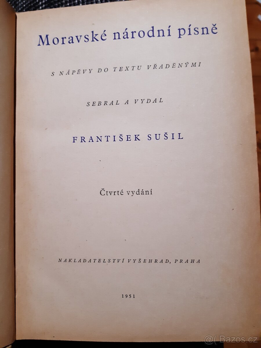 Moravské národní písně s nápěvy do textu vřaděnými