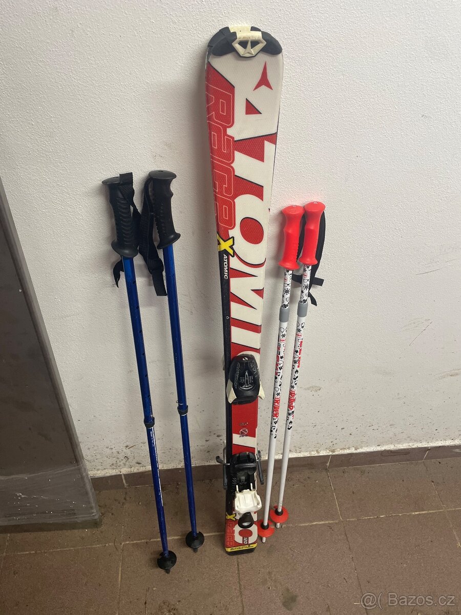 Dětské lyže Atomic 120cm hůlky nastavitelné do 100cm