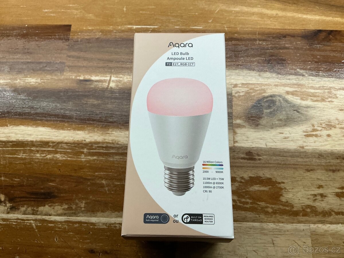 Chytrá RGB LED žárovka Aqara T2 (E27) – Matter & Thread