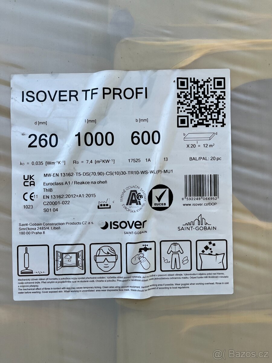 Minerální vata ISOVER TF Profi 26 cm
