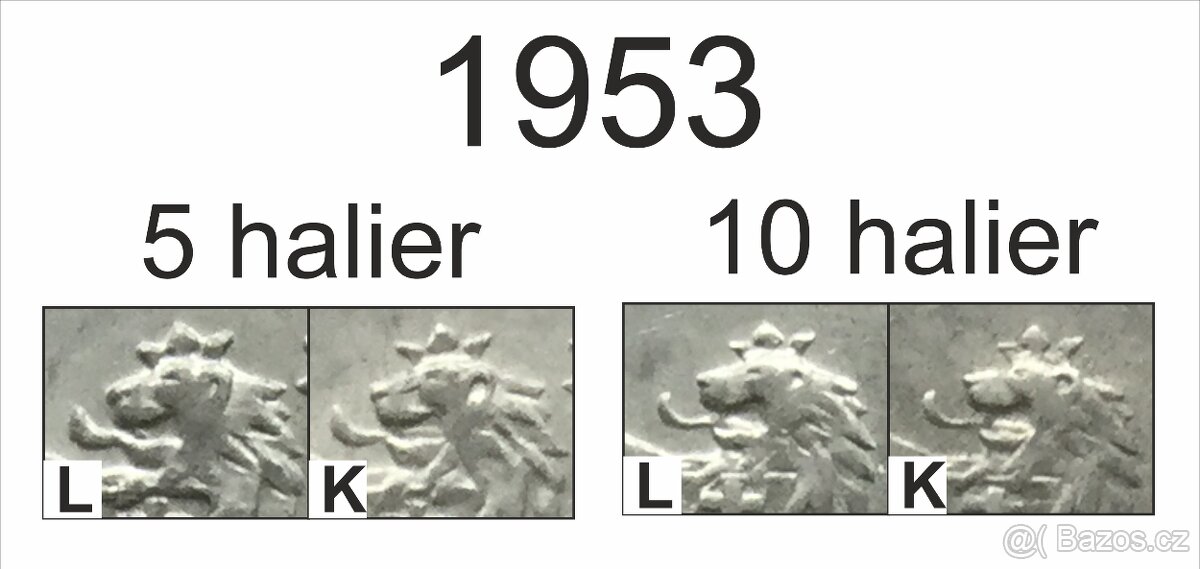 Československo ČSR ČSSR ČSFR mince - varianty mincí