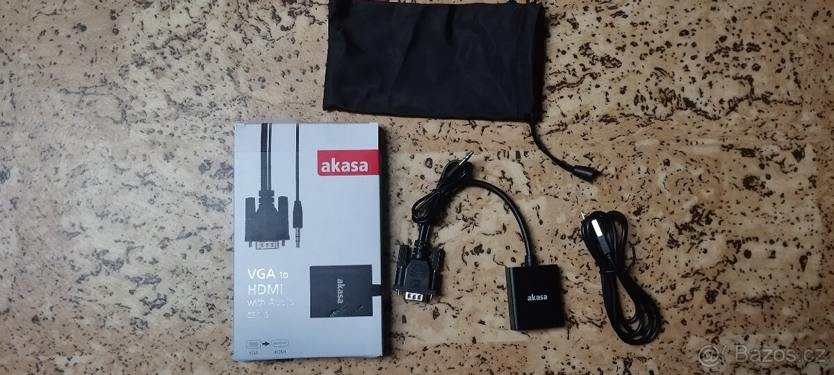 AKASA - VGA na HDMI s audio kabelem